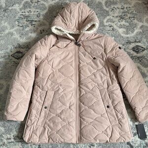 Kenneth Cole Blush Pink Sherpa Lined Jacket